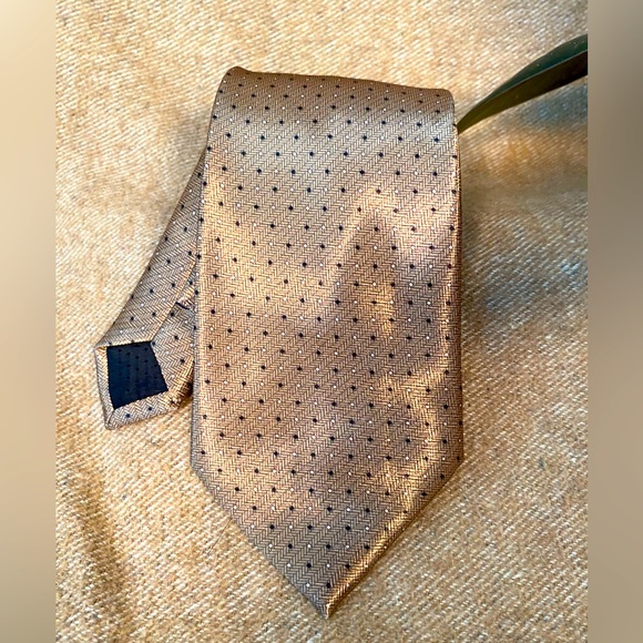 (Silk👔 6 for $30) Isrida Browny/Bronze Shiny Tie - Picture 1 of 2
